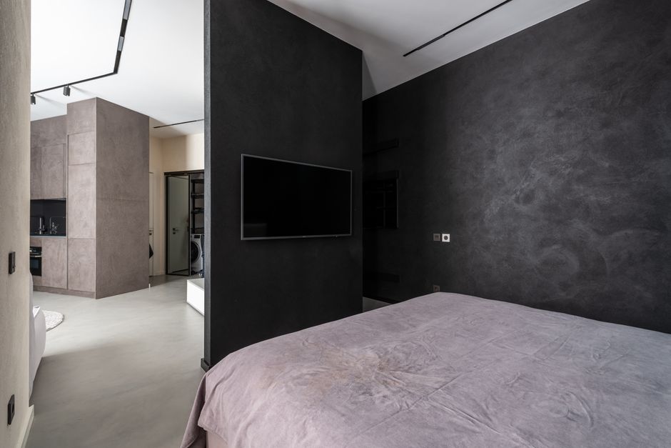 Guía de elegancia industrial con pintura de efecto hormigón